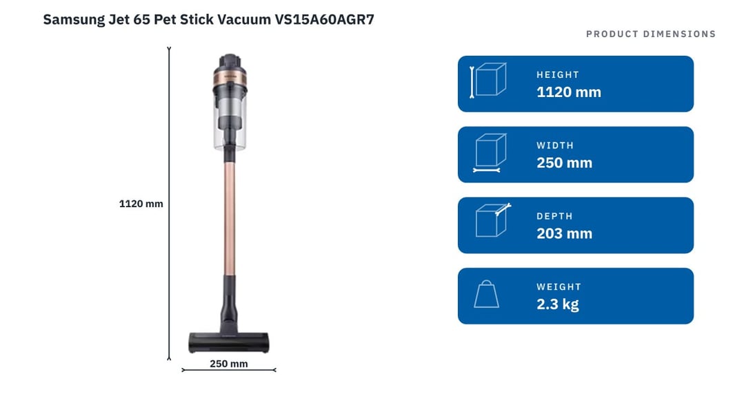 Samsung Jet 65 Pet Stick Vacuum VS15A60AGR7
