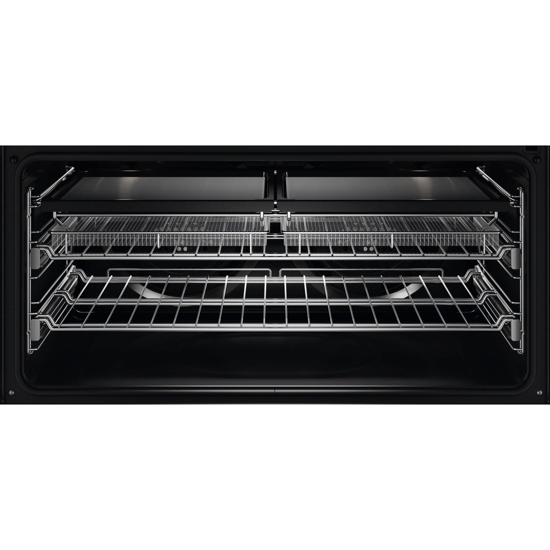 AEG 90cm 7000 Series Pyrolytic Oven with Food Probe - Black with Stainless Steel Trim NBS7A731VB