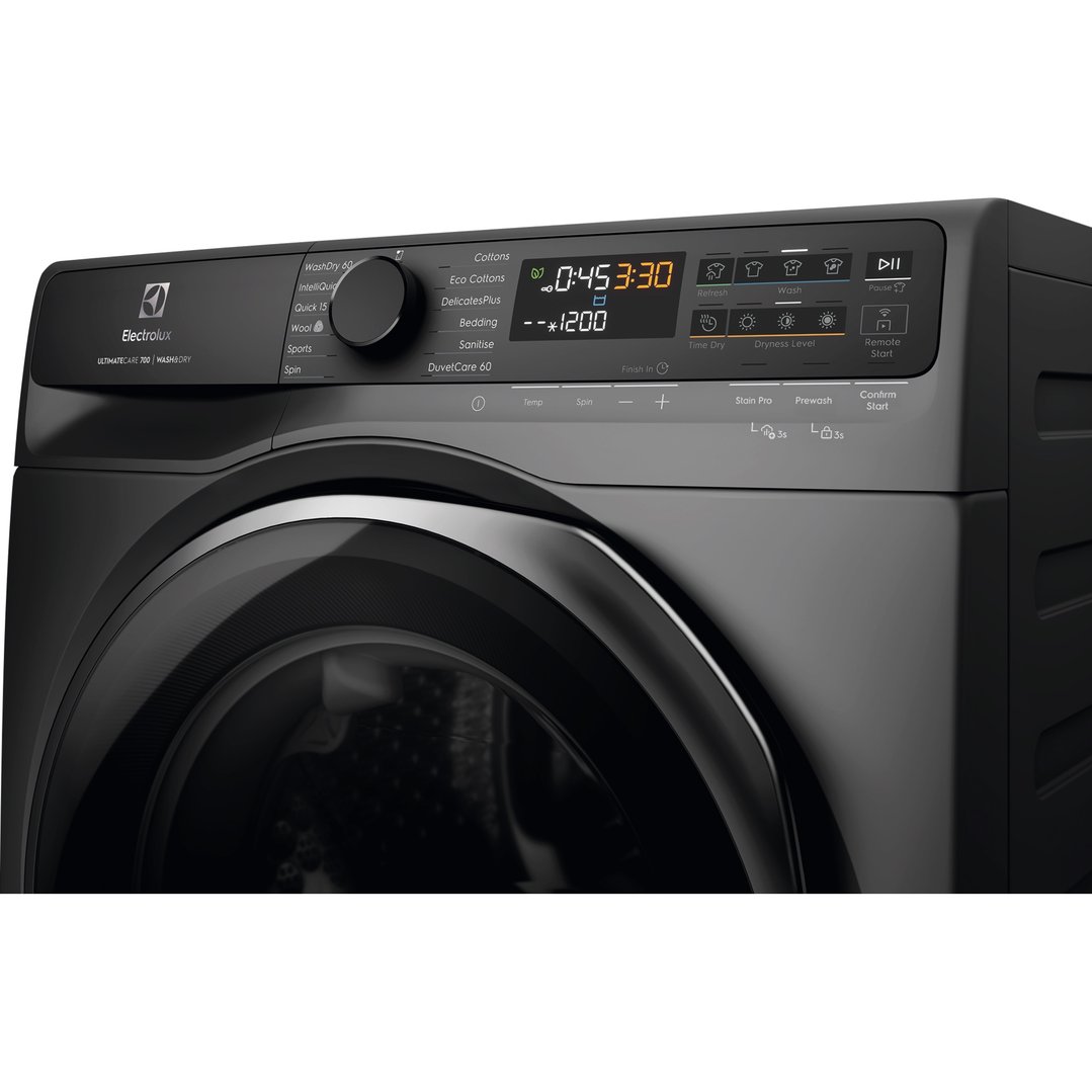 Electrolux 10kg UltimateCare 700 Front Load Washing Machine with 6kg Dryer Dark Onyx EWW1043R7SCS