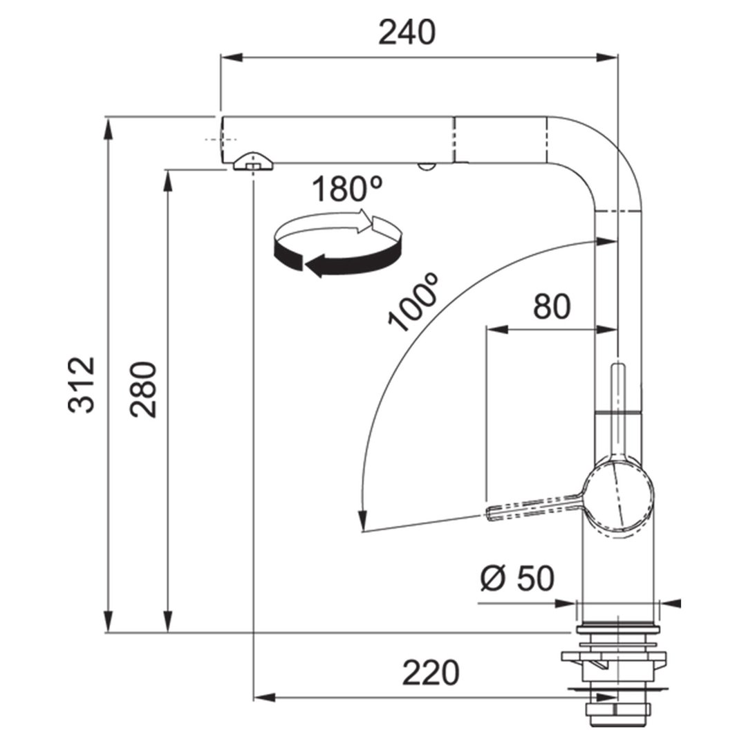 Franke Active Pull-Out Matte White Tap TA7741MW