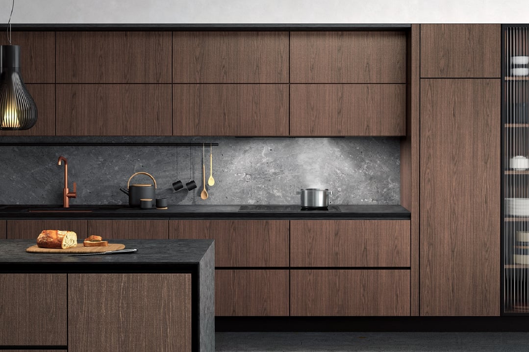AEG 86cm Integrated Rangehood in Dark Stainless Steel DGE7970HB