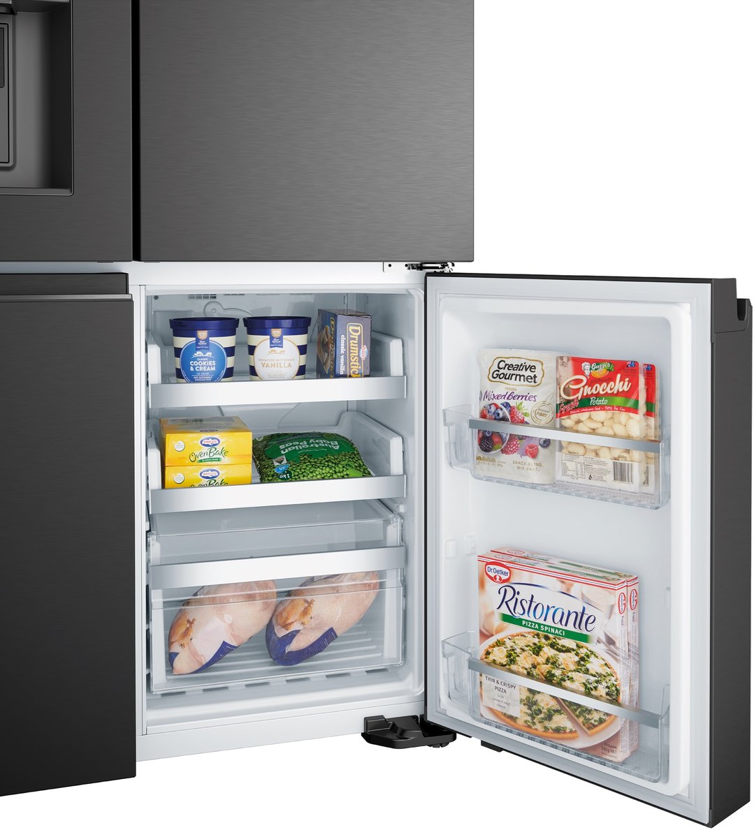 Westinghouse 609L Quad Door Fridge - Matte Black WQE6170BB