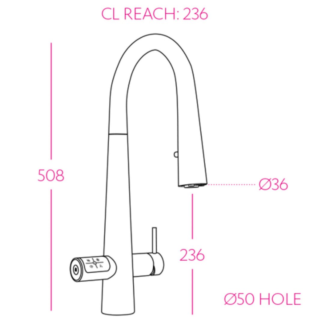 Zip HydroTap G5 BCHA Celsius Plus All-In-One Pull-Out Brushed Gold H5X784Z07AU