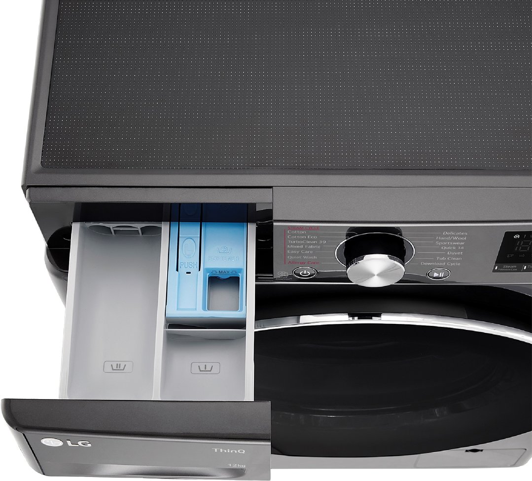 LG 12kg Black Front Load Washing Machine WV9-1412B
