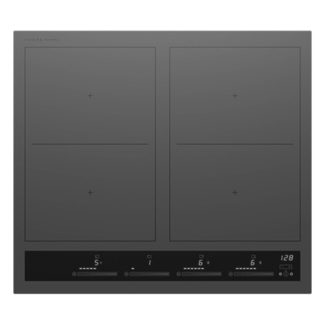 Fisher & Paykel 60cm Series 7, 4 Zone Induction Cooktop, SmartZone, Black CI604ZDTB5