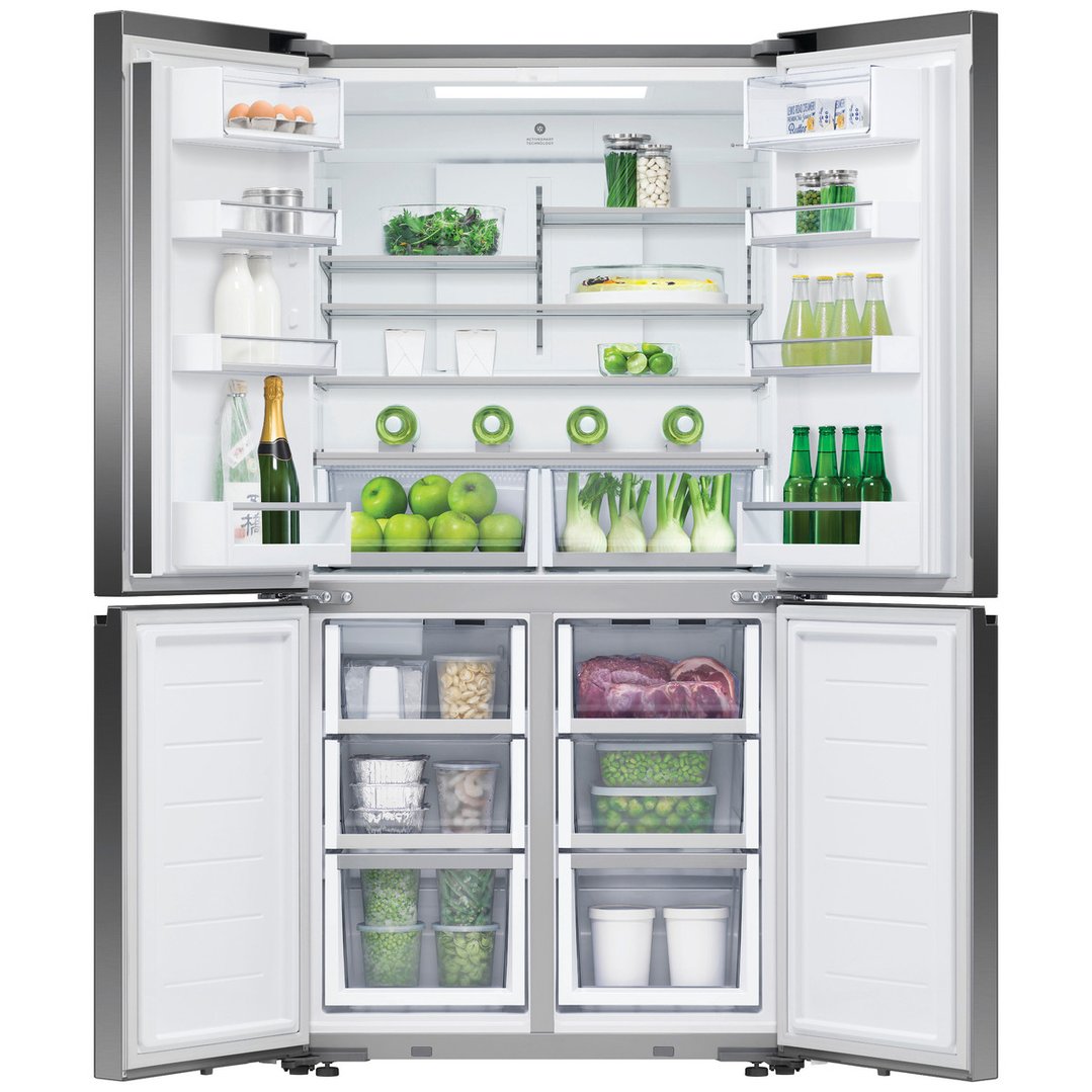 Fisher & Paykel 538L Series 7 Quad Door Refrigerator Freezer, Ice & Water RF605QZUVB1