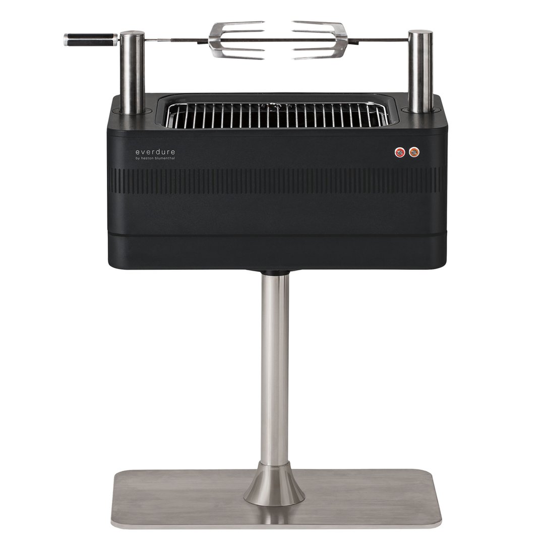 Everdure FUSION™ Electric Ignition Charcoal Barbeque with Pedestal (Black) HBCE1BSB