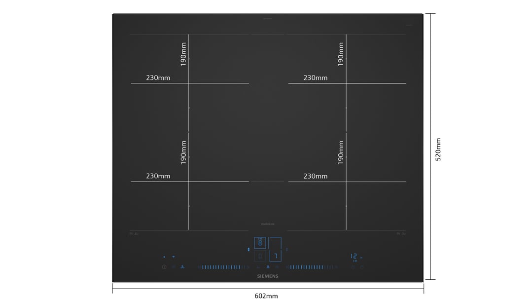 Siemens iQ700 60cm FlexInduction Cooktop, Matte EX67BNYV6E