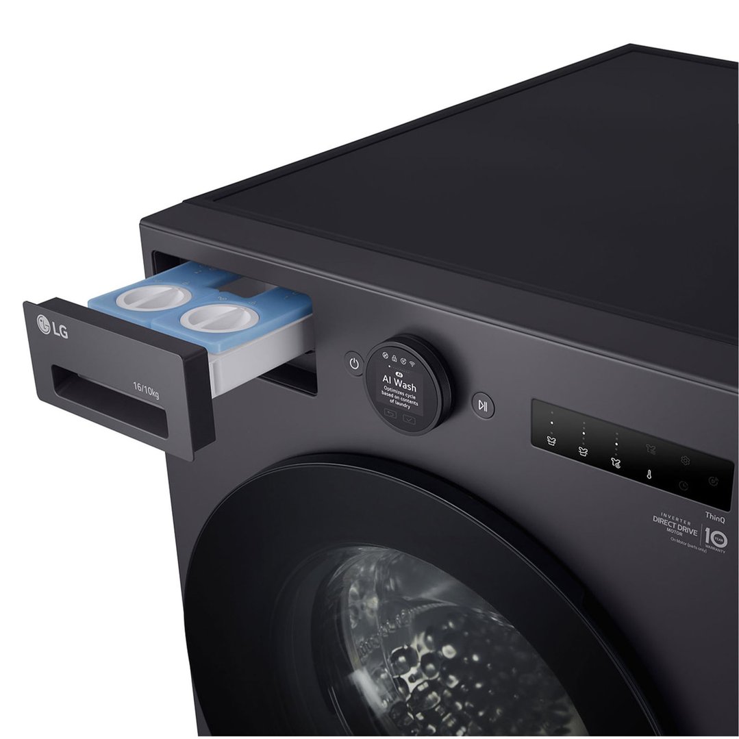 LG 16/10kg Series XL Front Load Washer Combo - Graphite Finish WXLC-1016GX