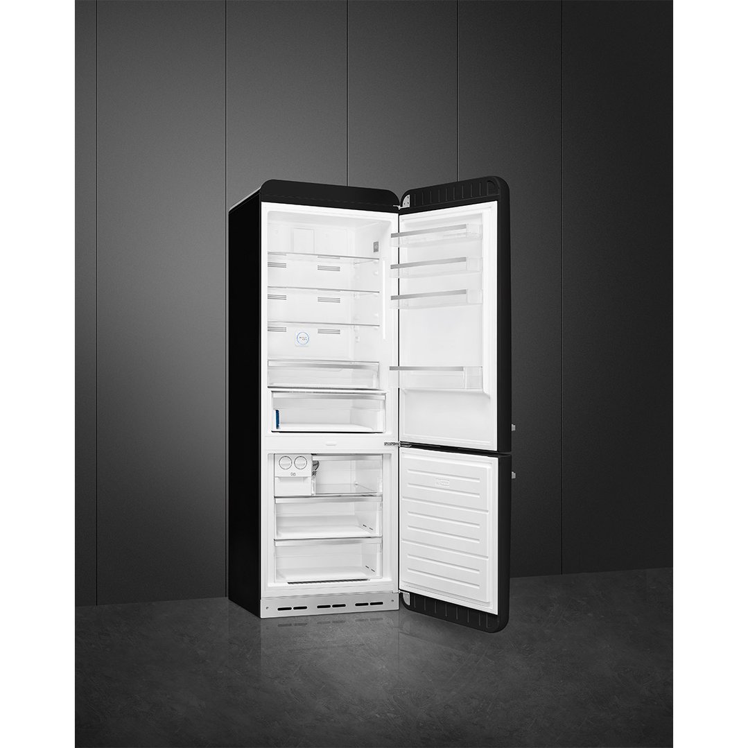 Smeg FAB 38 50’S Style Retro Refrigerator, Right Hand - Black FAB38RBL5AU