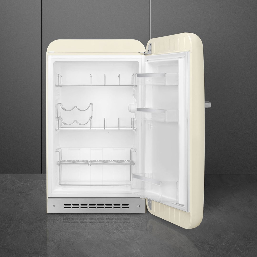 Smeg FAB 10 50's Style Retro Refrigerator, Happy Bar, Right Hand - Cream FAB10HRCR5AU