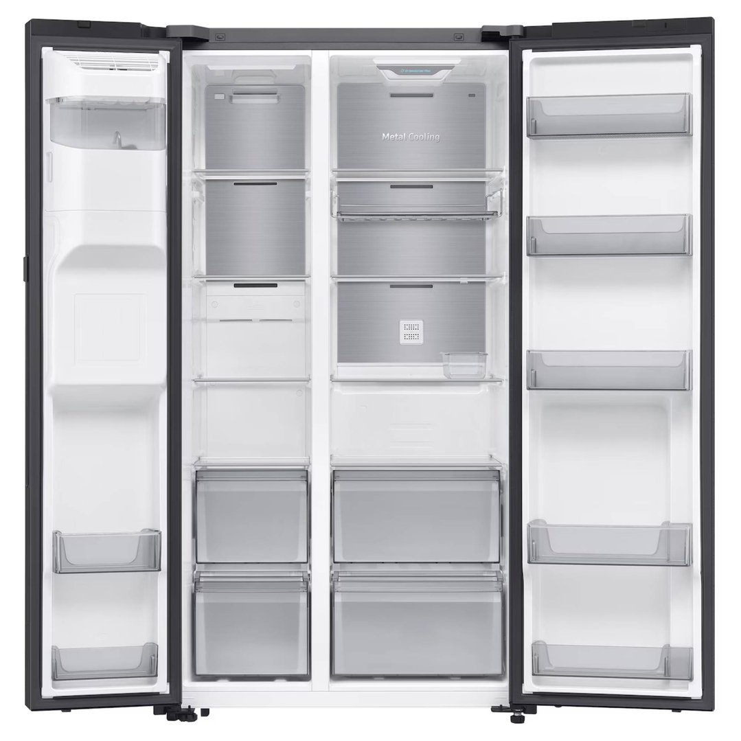 Samsung 615L Side-by-Side Refrigerator AI Home - Black SRS6500BA