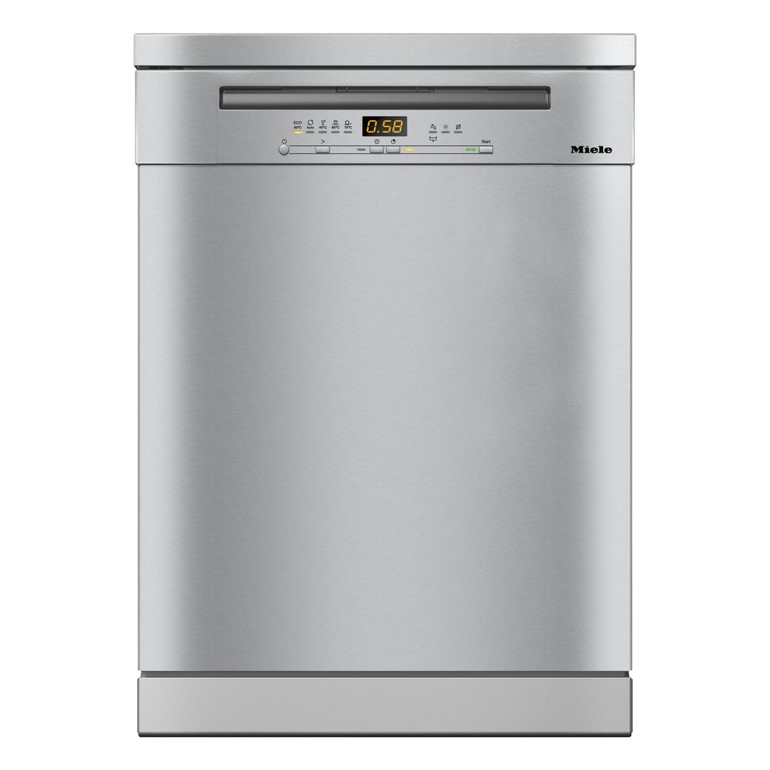 Miele 60cm Freestanding Dishwasher with QuickPowerWash and AutoOpen Drying CleanSteel G5210SCCLST