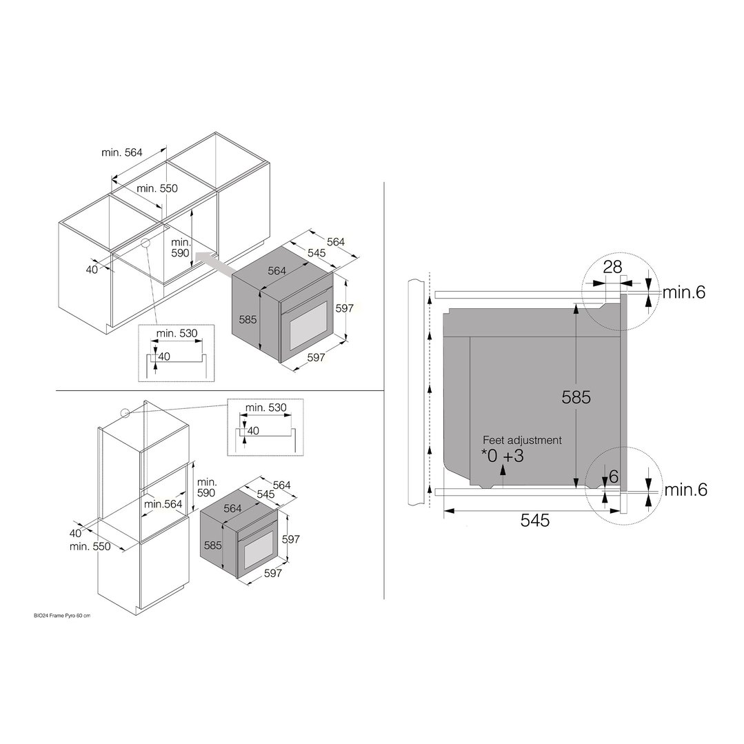 Asko Craft Frame 60cm Pyrolytic Oven - Black Steel OTP66BSH-AU