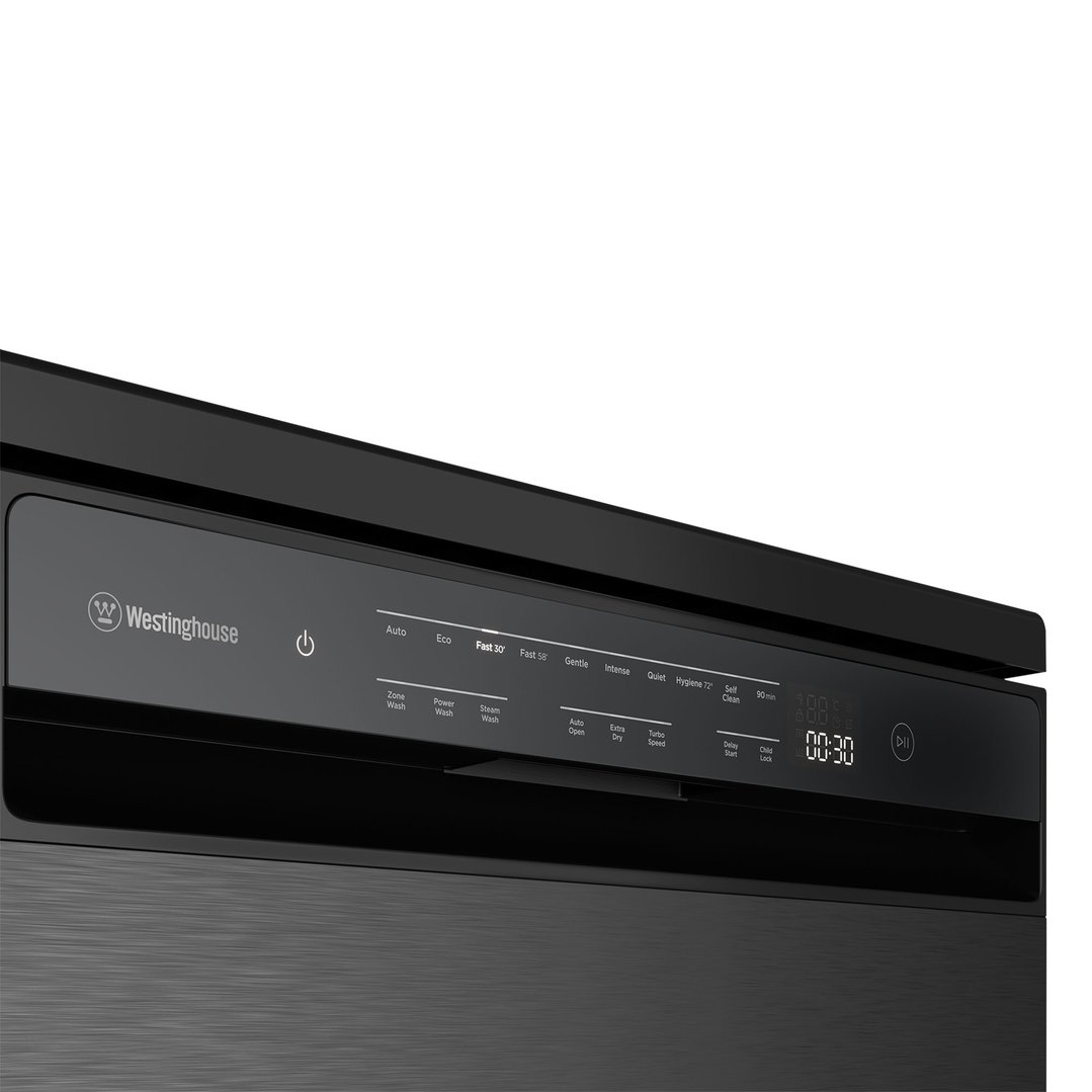 Westinghouse 60cm Dark Stainless Steel Freestanding Dishwasher WSF6608KXC