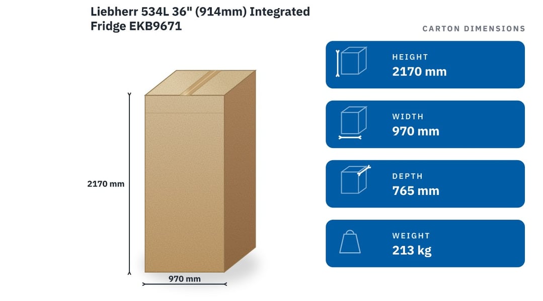 Liebherr Monolith 534L 36" (914mm) Integrated Fridge EKB9671