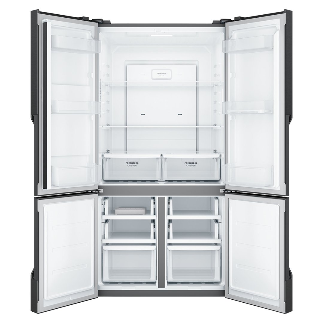 Westinghouse 564L Quad Door Fridge, Matte Charcoal Black WQE5700BD