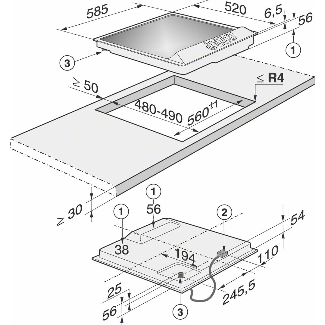 Miele Gas Cooktop KM362-1G