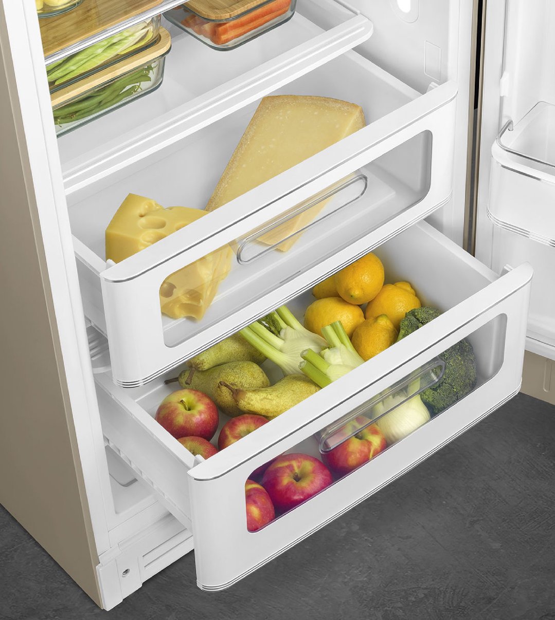 Smeg FAB 28 50’S Style Retro Refrigerator, Right Hand - Perfectly Pale FAB28RDPP5
