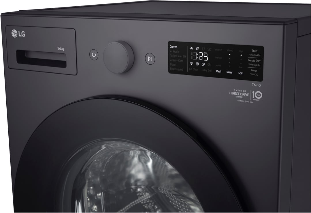LG 14kg XL Series AI Front Load Washing Machine in Matte Graphite WXLS-1014GX