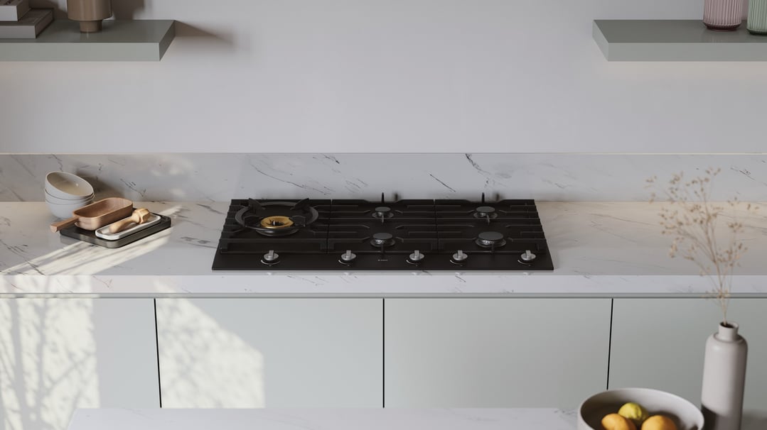ASKO 90cm Gas Cooktop Graphite Black HG1986AD