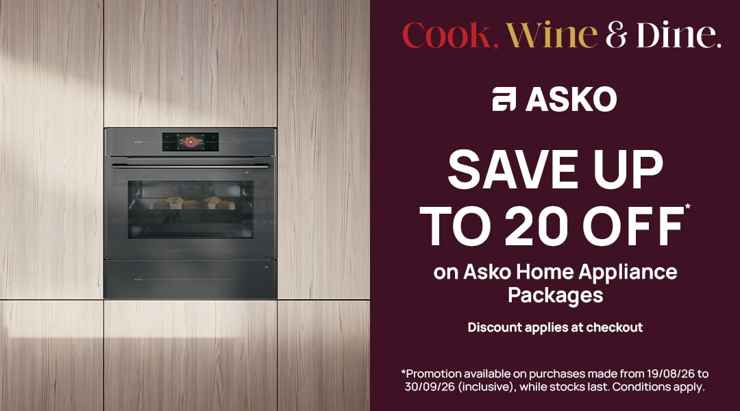 Save up to 20% Off^* on Asko Home Appliance Packages