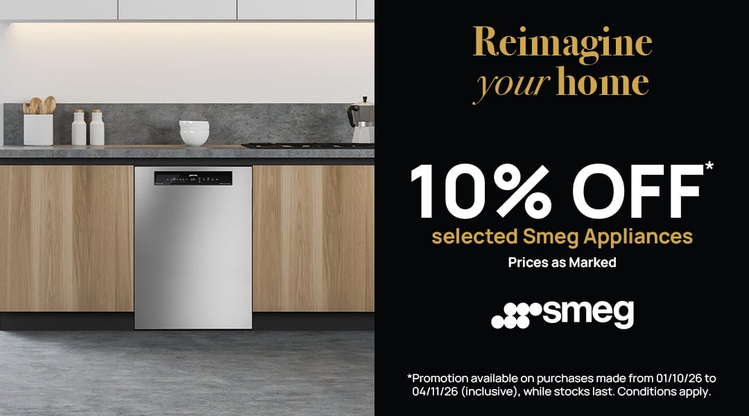 10% off* selected Smeg Appliances - Prices as Marked