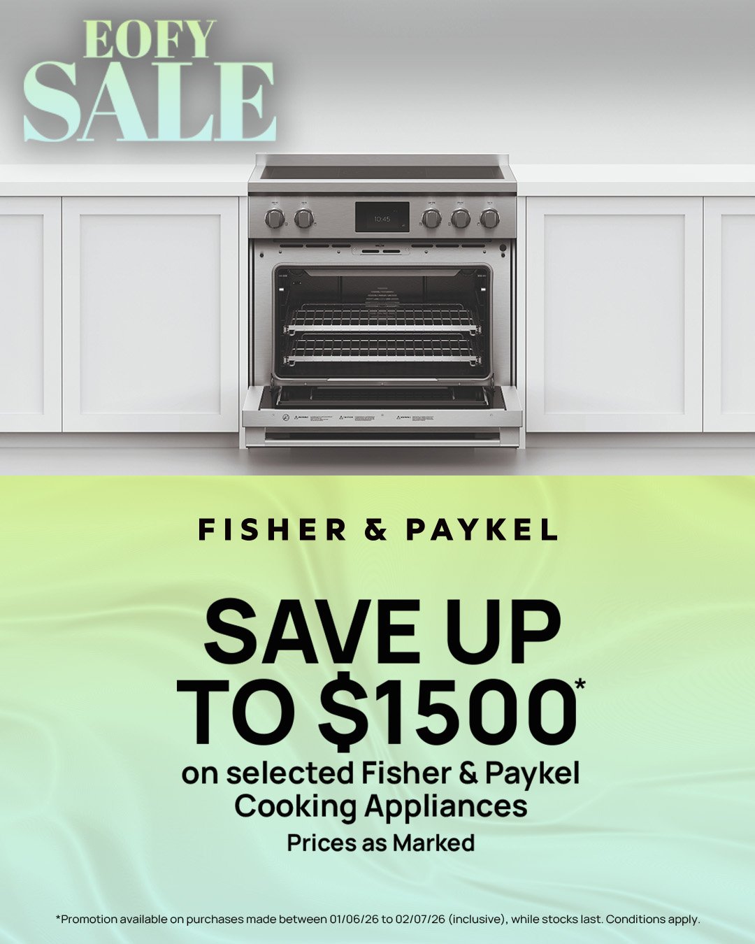 Fisher & Paykel Cooking Appliances Offer