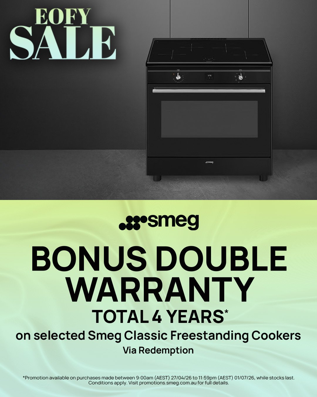 Smeg Double Warranty Offer