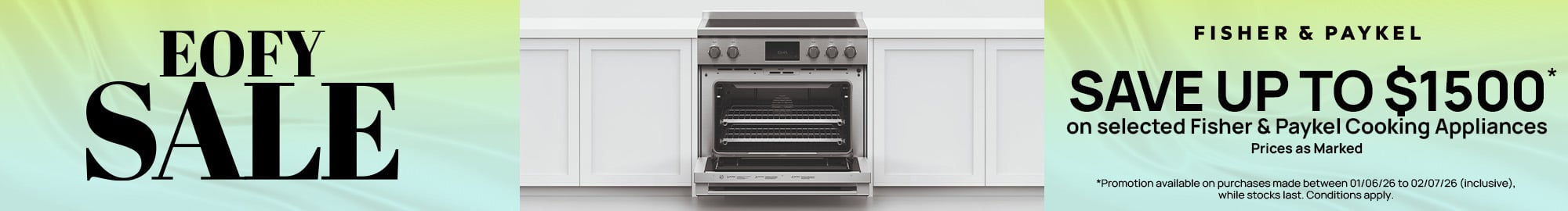 Fisher & Paykel Cooking Appliances Offer