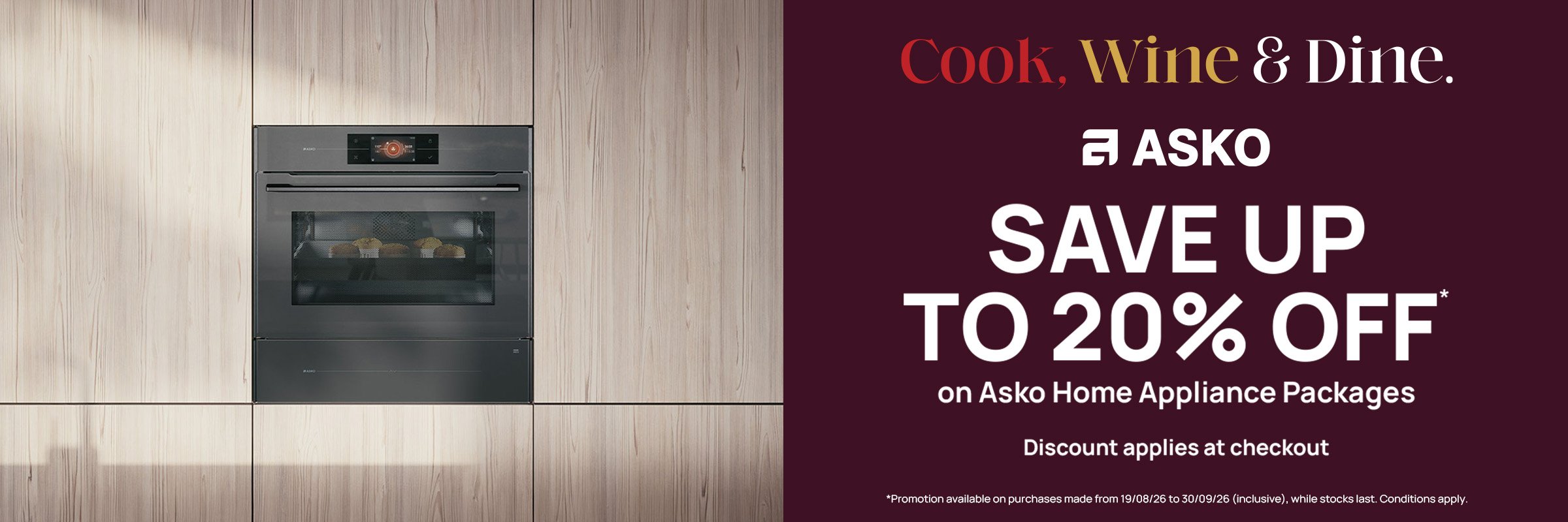 Save up to 20% Off^* on Asko Home Appliance Packages