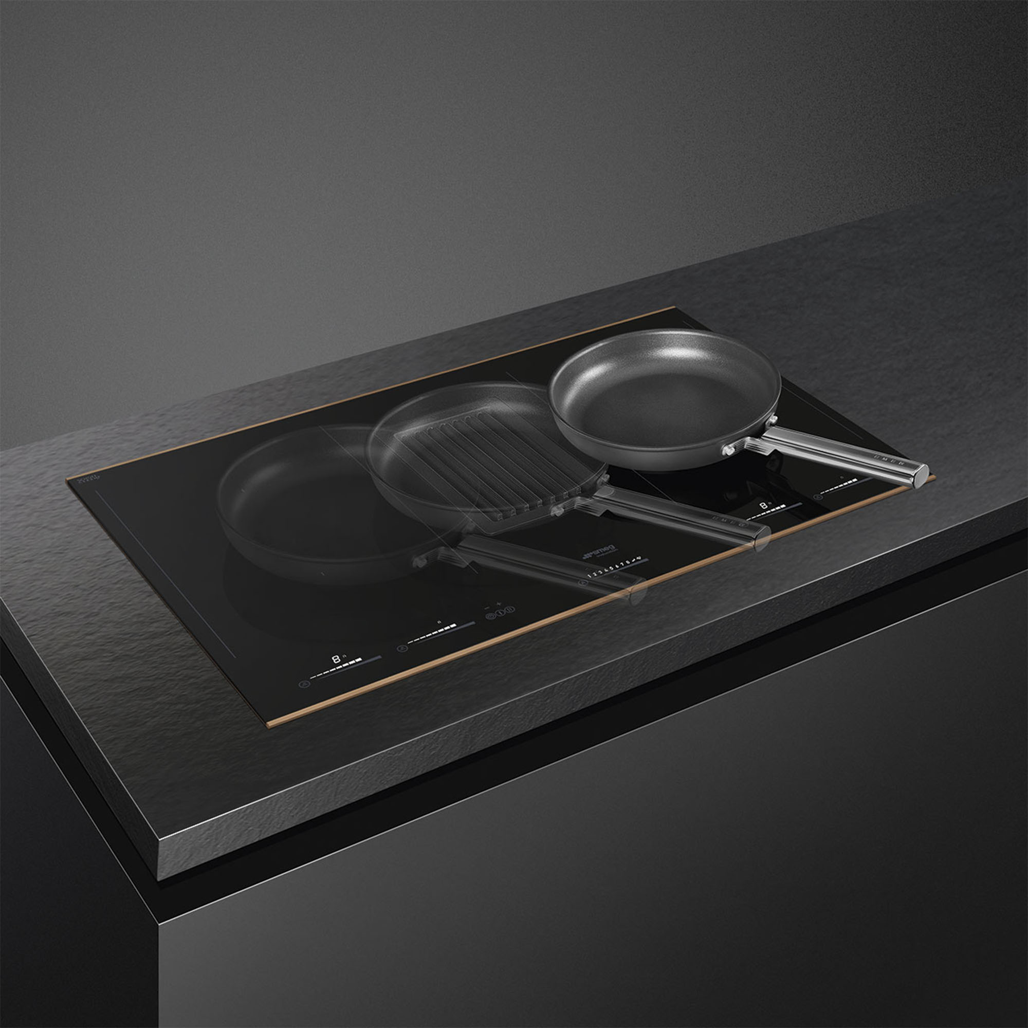 Smeg Dolce Stil Novo Integrated Hood Induction Cooktop HOBD682R1