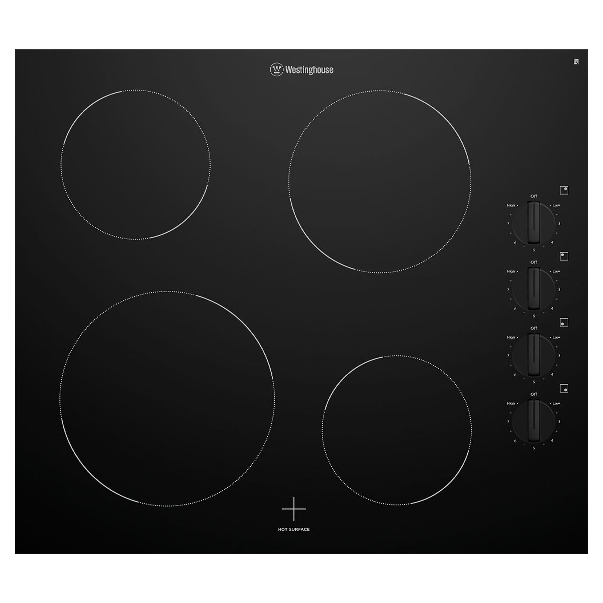 60cm 4 Zone Ceramic Cooktop WHC642BC Signature Appliances