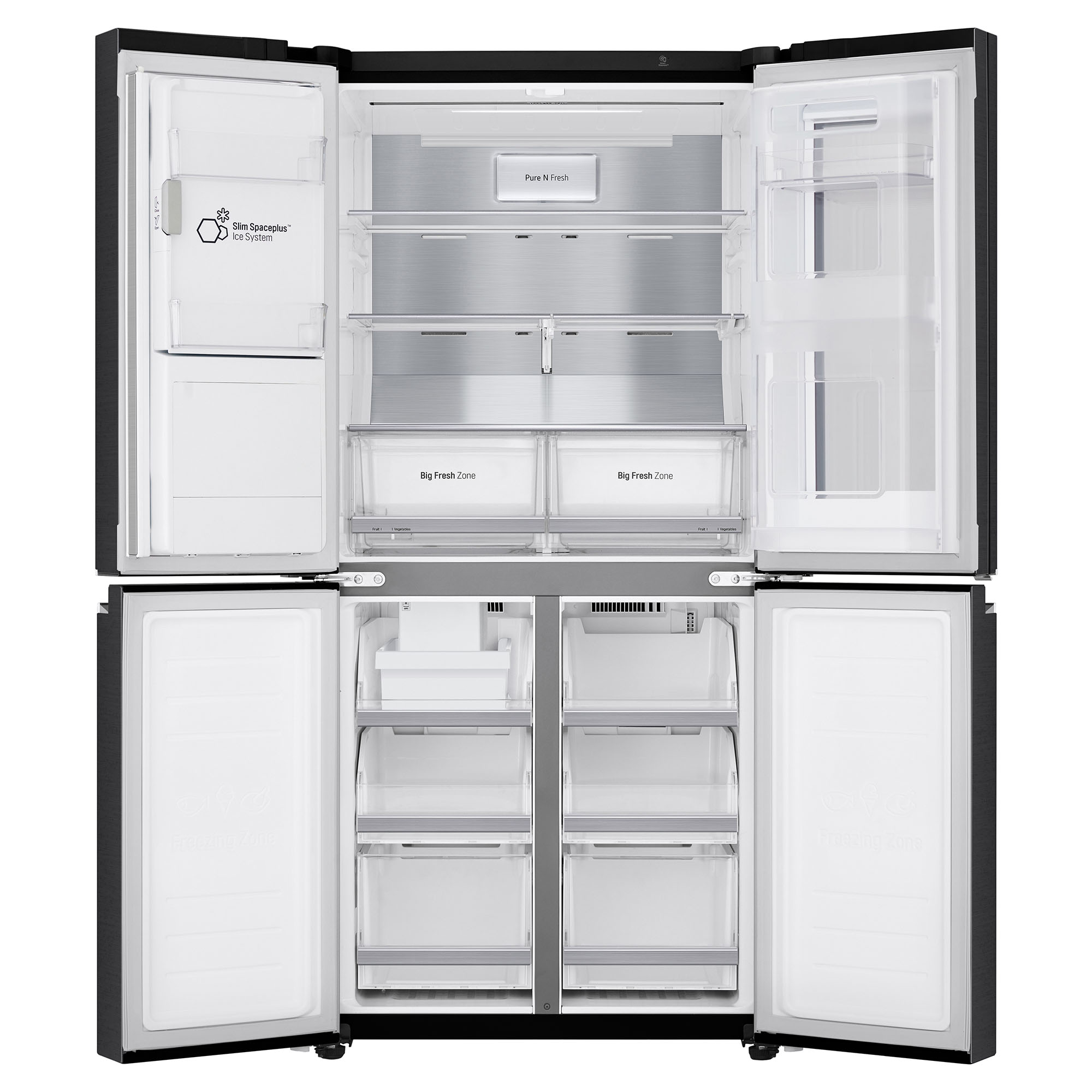 508L Slim French Door Fridge Matte Black GFV570MBLC Signature Appliances