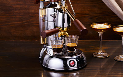 Macchina Espresso La Pavoni Expo 2015 - A Leva Manuale, Cromata/Oro - Foto 8
